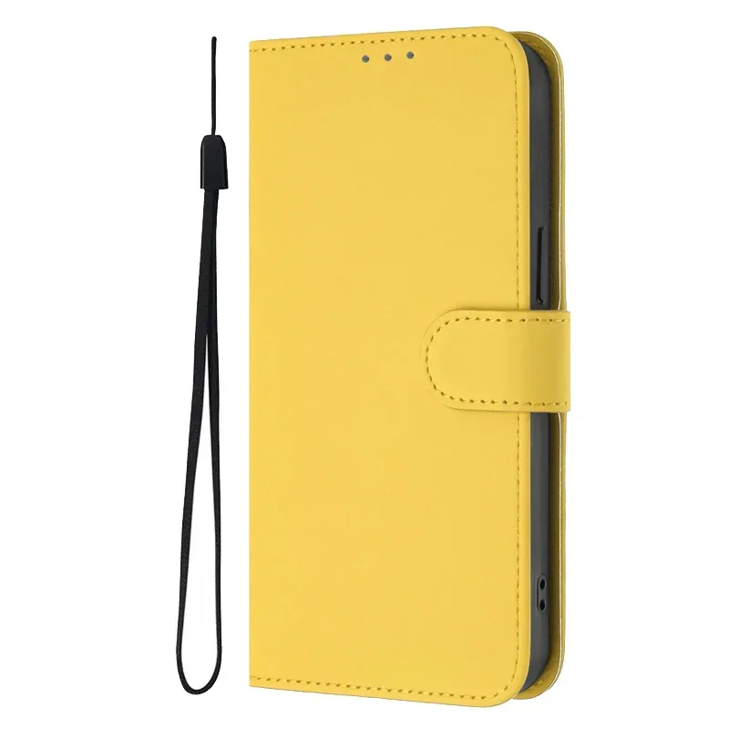 Leather Flip Wallet Case with Magnetic Closure and Card Holder