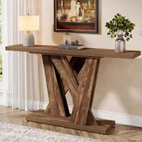 Farmhouse Entryway Table Rustic Brown