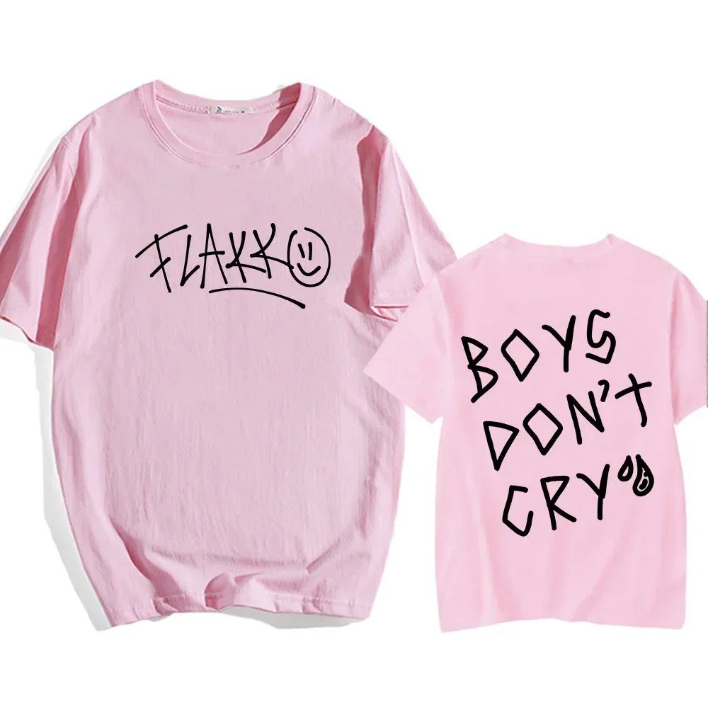 Rels B Flakk Smile T-shirt Boys Don't Cry Letter Graphic Tee-shirt Cotton Summer Casual Men/Women Shirt Streetwear Ropa De Mujer 6