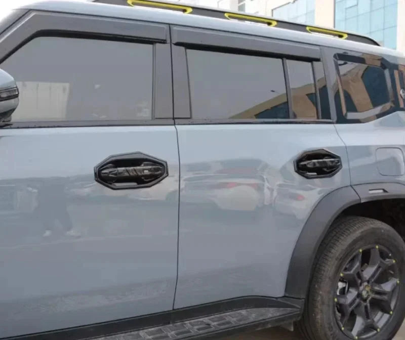 자동차 문짝 보울 핸들 프레임, JETOUR Traveler T2 2023 2024 바디 문짝 핸들 트렁크 장식, 밝은 스트립 패치 부품