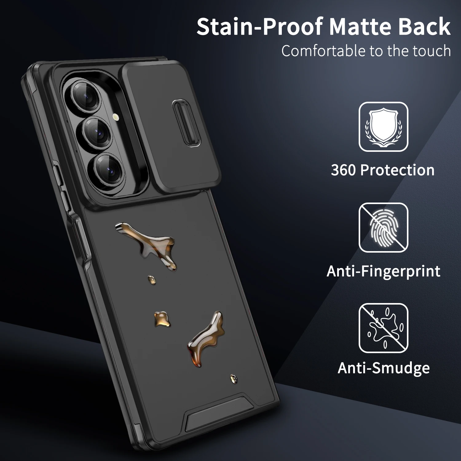 Premium Slide Camera Protection Shockproof Phone Case - Luxury Armor Cover