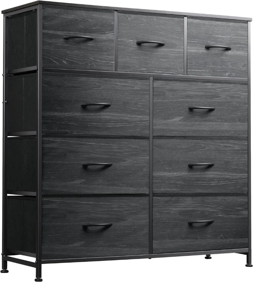 

WLIVE 9-Drawer Dresser, Fabric Storage Tower for Bedroom, Hallway, Closet, Tall Chest Organizer Unit with Fabric Bins