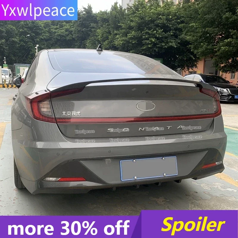 

For Hyundai Sonata 2020 2021 2022 Spoiler High Quality ABS Plastic Primer Color Rear Trunk Spoiler Car Rear Wing Decoration