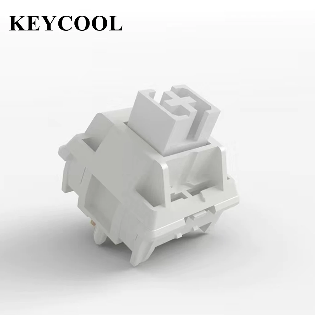 KEYCOOL 워킹 스노우 스위치 화이트 하이파이 5 핀, 38g 선형 공장 윤활 스위치, 기계식 키보드 POM MX 스위치, 21mm 용수철