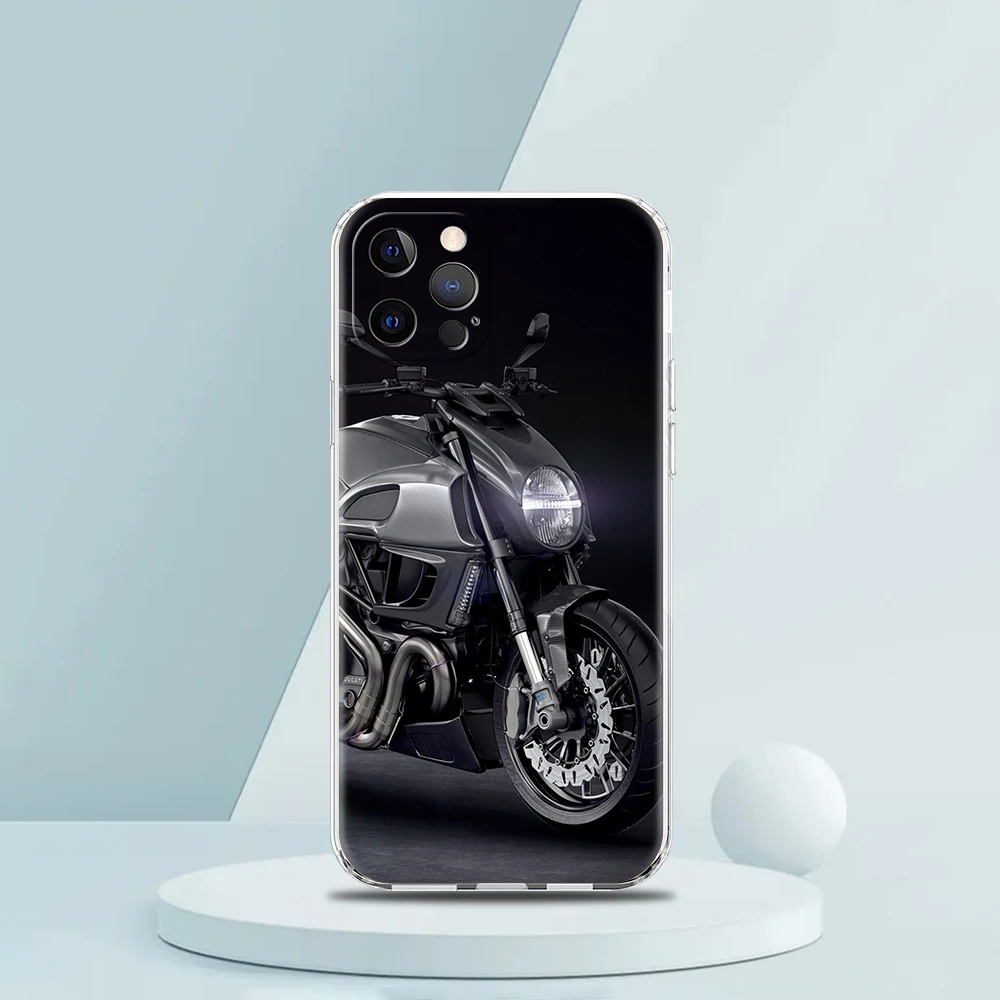 Cartoon Motorcycle Transparent Soft Phone Case Cover