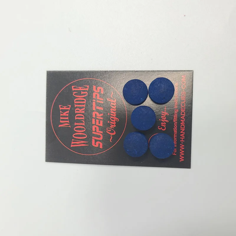 Description Picture 4 of item5pcs 10mm Blue snooker cue tips Mike Wooldridge tips Pool Black 8 ball arm cue tips Billiard accessories