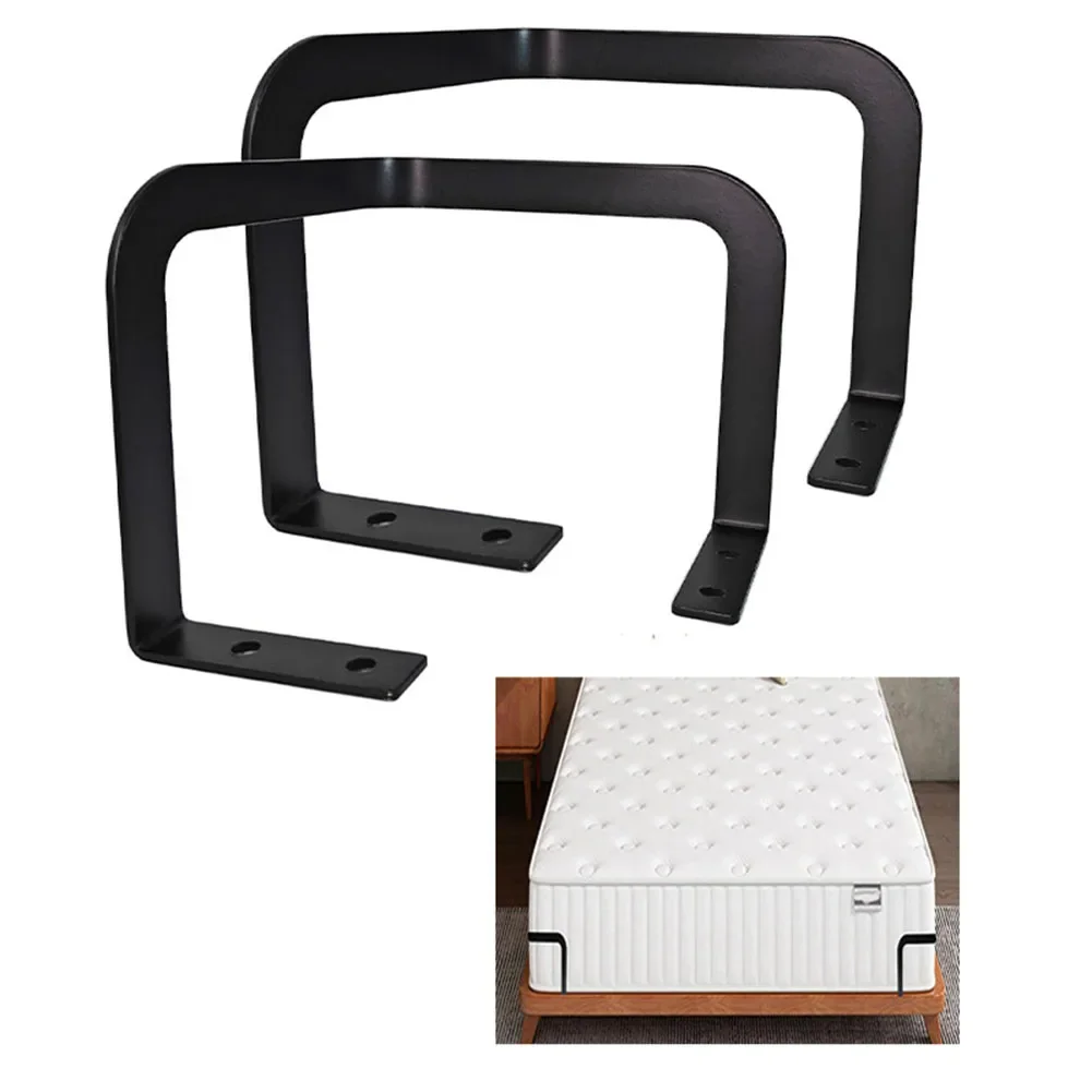 2pcs Mattress Slide Stopper Metal Mattress Corner Retainers Rods Bar Stable Non-Slip Mattress Frame Holder For Home Bedroom 3