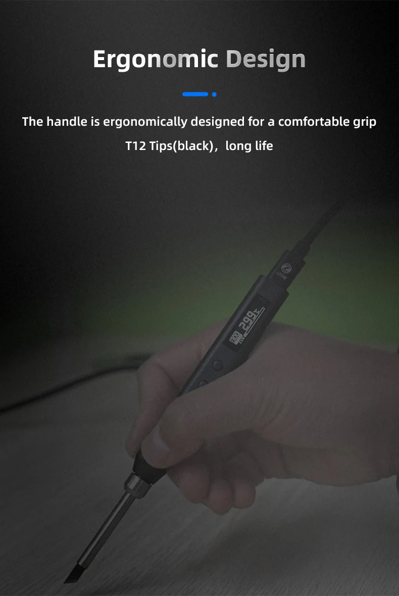 T65 Soldering Iron Adjustable Temperature Smart Electric 65W Fast Heat Portable