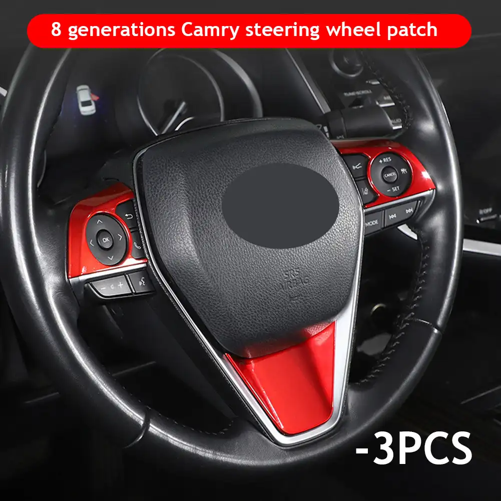 

3 шт., наклейки на панель автомобильного рулевого колеса для Toyota 8Th Camry 2018 2019 2020 2021