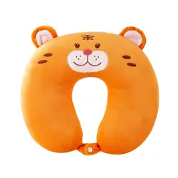 Plush Cartoon U-Shaped Travel Pillow (Tiger)
