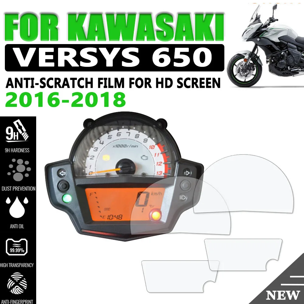 

For Kawasaki Versys650 Versys 650 2016 2017 2018 Motorcycle Accessories HD Cluster Scratch Protection Film Screen Protector