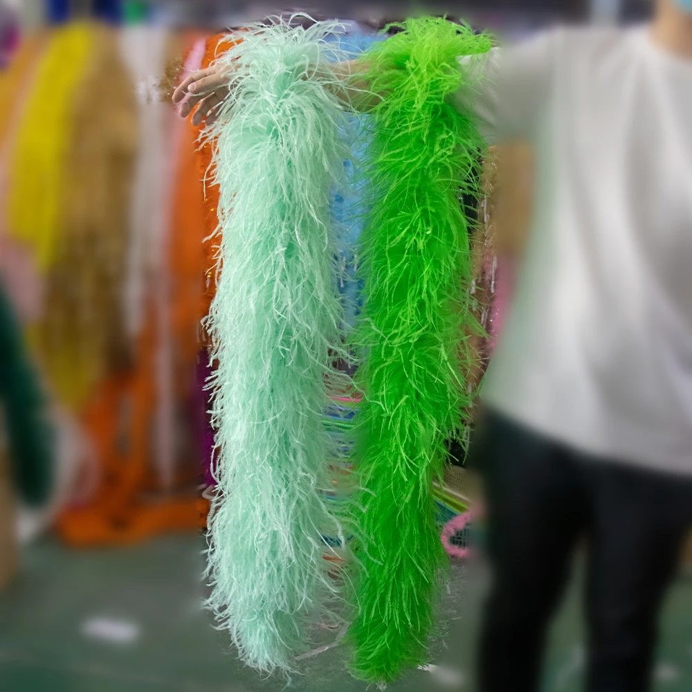 Customize2MeterOstrichFeathersBoaScarfColoredOstrichBoaFluffyFeatherTrimmingfor