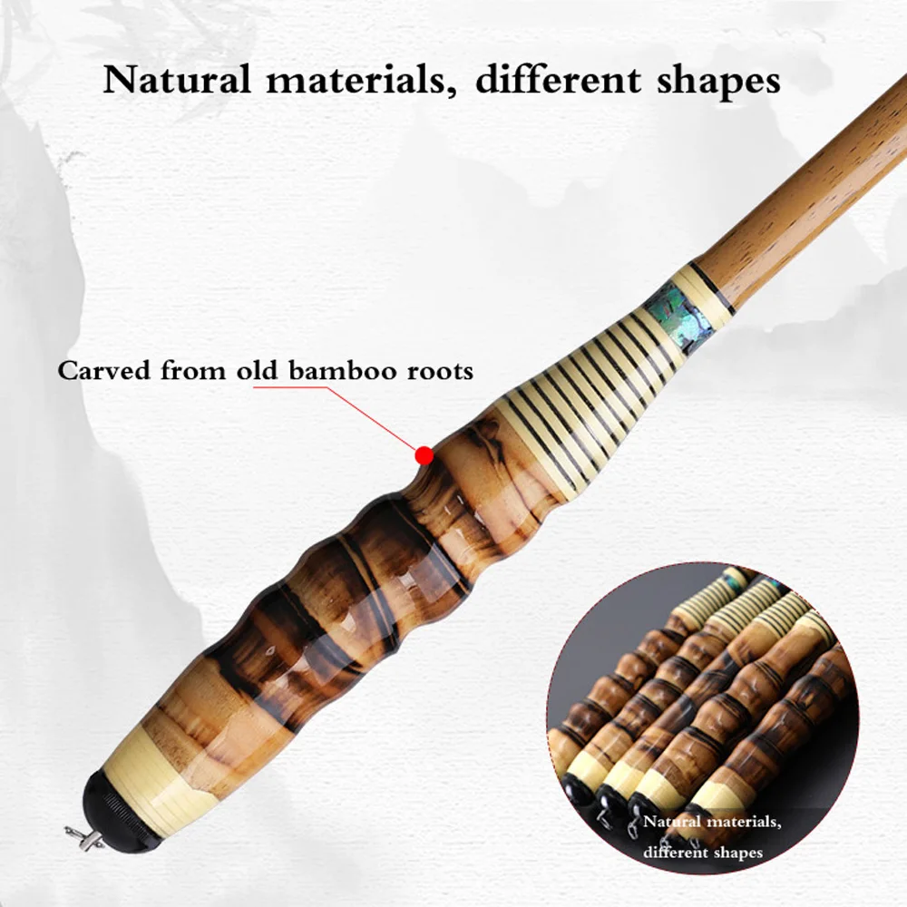 Natural Luohan Bamboo Carp Fishing Rod 2.7m-6.3m Carbon Fiber Hand