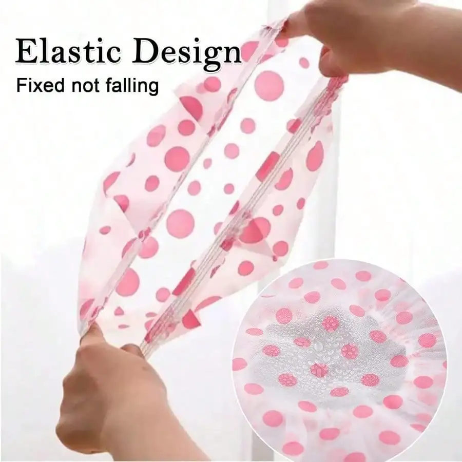 Waterproof Plastic Shower Cap for Bathroom and Spa