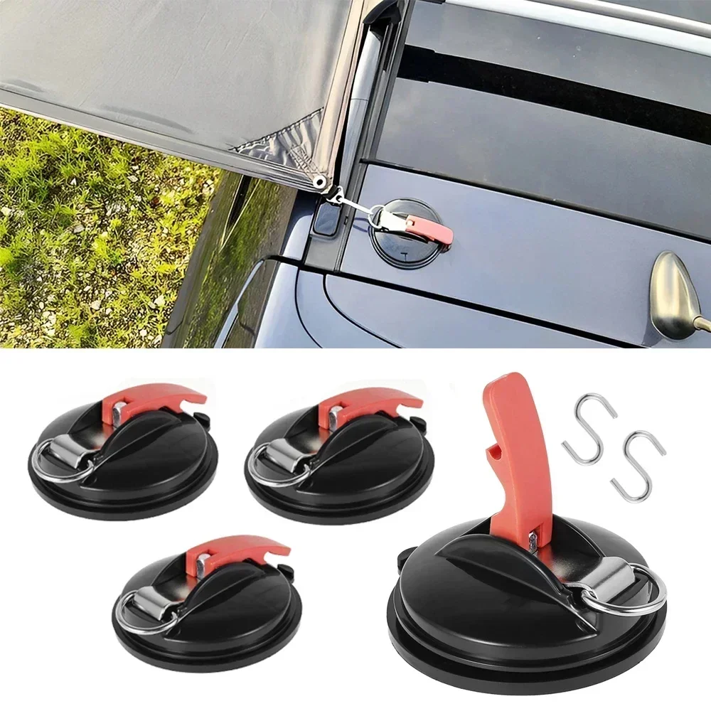 Vacuum Suction Cup Car Accessories Camping Tent Tarp Anchor Car Side Awning Outdoor Camper Gear Tool Camping Accessories New