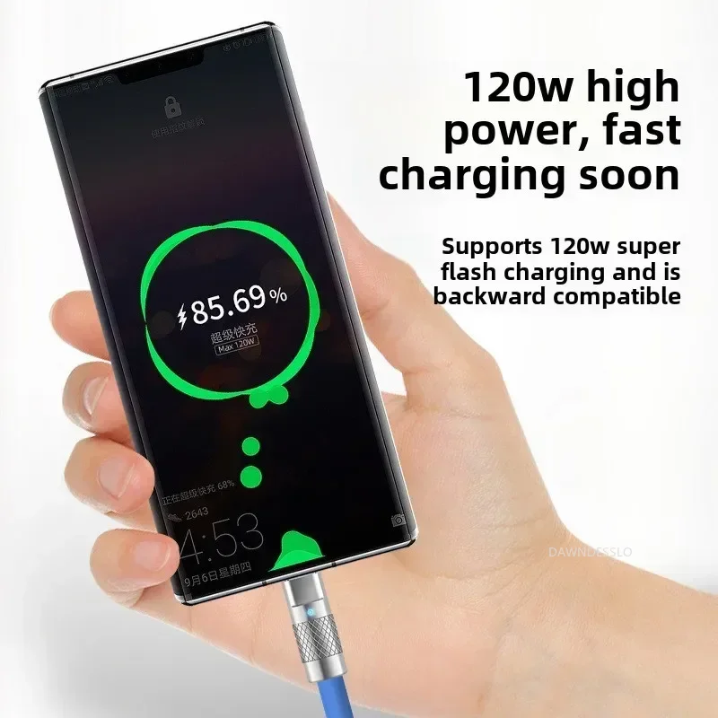 120W 7A 초고속 충전 PD 타입 C 리퀴드 실리콘 케이블 퀵차지 1M 2M USB 케이블 USB C to C 충전 케이블 iP1617 업그레이드