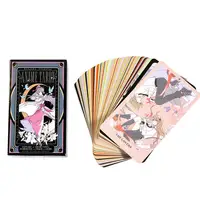 78 Anime Tarot Cards All English Portable Vivid Tarot Deck For Beginners Family Anime Tarot Enthusiasts Deck Game 1