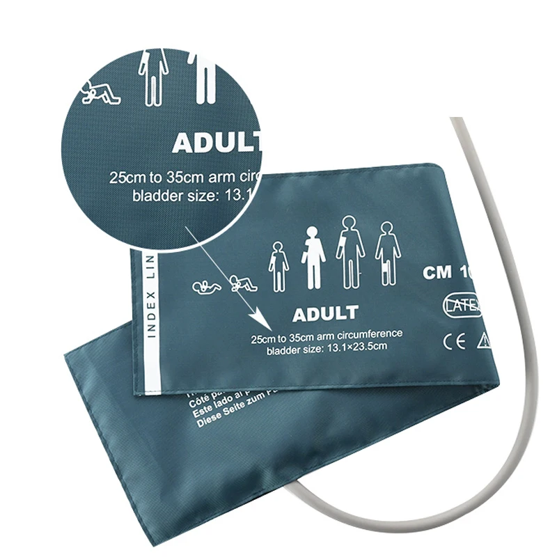 Green Medical Manual Adult Blood Pressure Monitor BP Upper Arm Cuff Manometer Aneroid Sphygmomanometer with Gauge Air Meter Pump