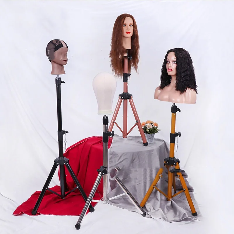 

Mannequin head support hair wig special medium tripod telescopic adjustable wig support Mannequin Head Holder Tripod Stand Salon