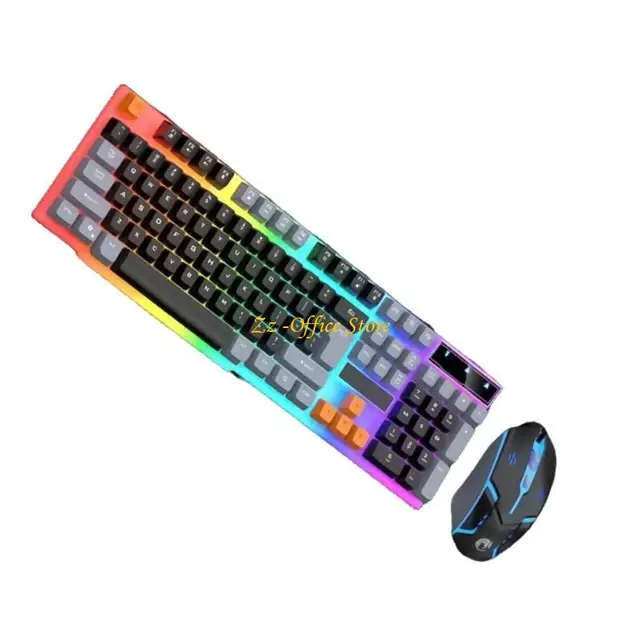 85DC 104 Keys= Gaming Keyboard and Mouse Combo with LED Backlit Quiet Computer Keyboard PC Keyboard USB Corded Keyboard