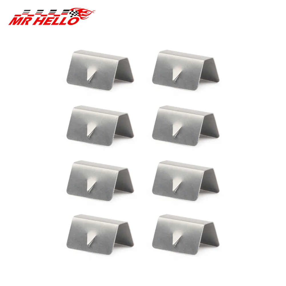 8PCS/12PCS Wind Rain Deflector Channel New Metal Retaining Clips Stainless Steel For BMW Universal Fitting Car Accessories