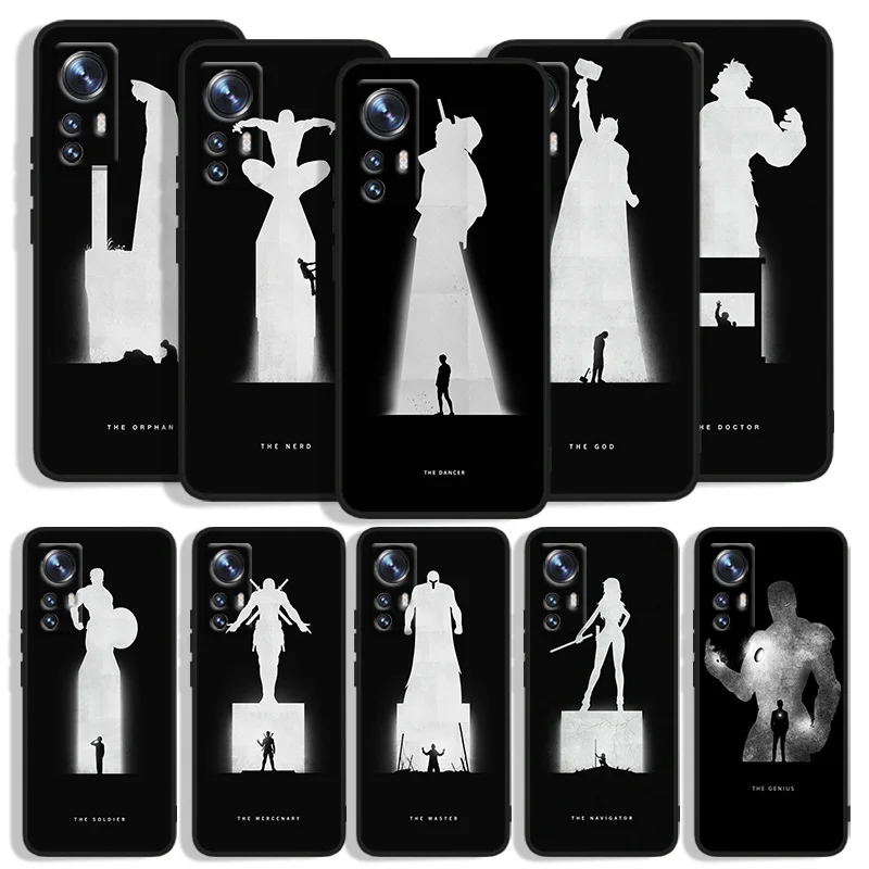 

Superhero Marvel Anime Phone Case For Xiao Mi 12X 12 11T 11i 11 10T 10S 10 9T 9 SE Lite Pro Ultra Note 10 Black Cover