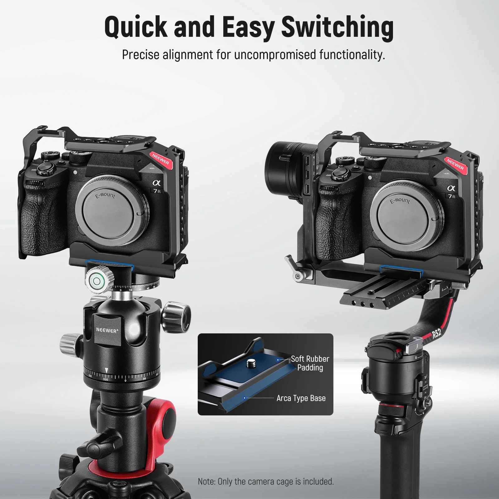 Full Camera Cage For Sony a7R V/a7R IV/a7 IV/a7S III/a1 Aluminum Video Camera Ri