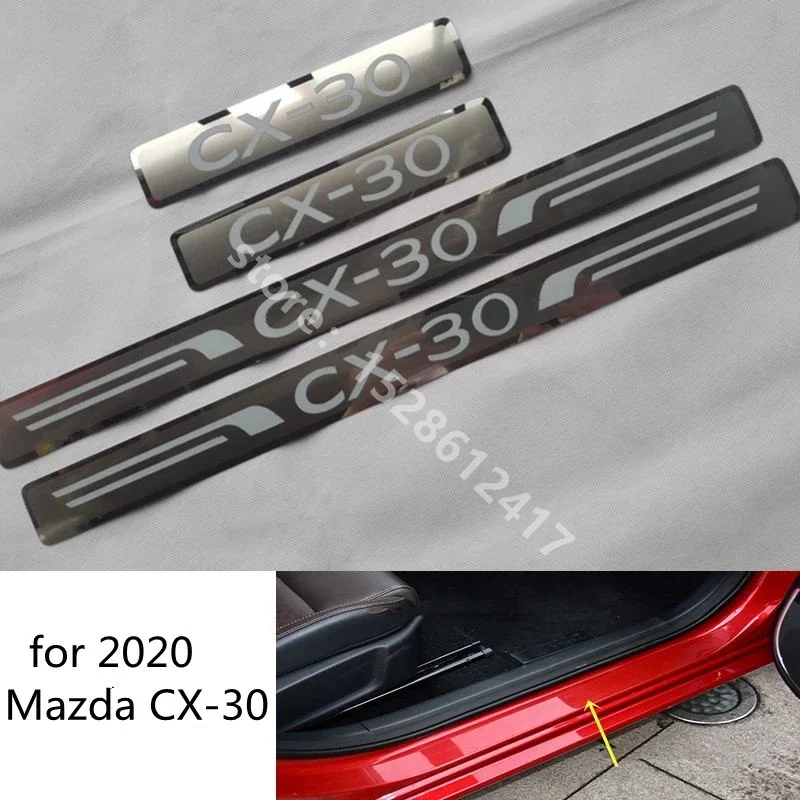 APEXRA Car Door Sill Scuff Plate Guard Protector, For Mazda CX90 CX-90 2023 2024, ABS - Foto 2