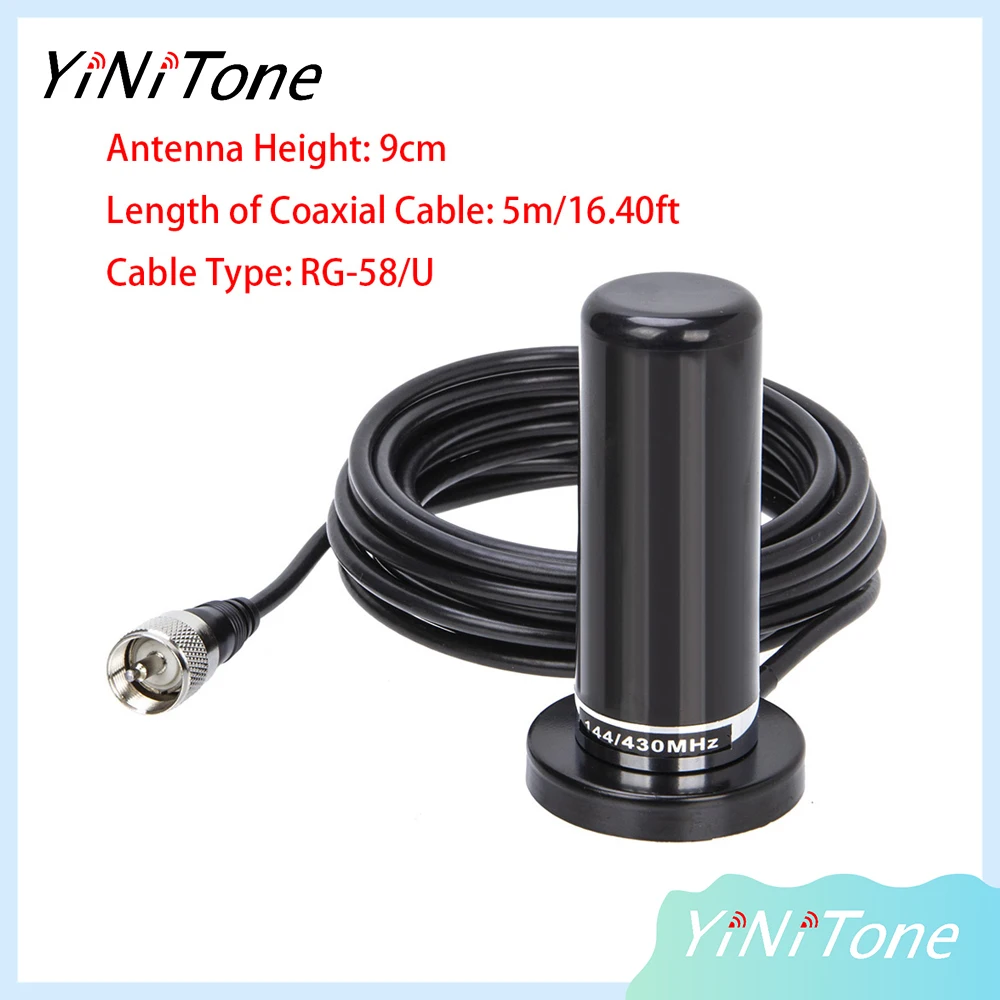 

HH-N2RS mobile Antenna PL259 UV Dual band 5M RG58 Coaxial Magnetic Mount for BJ-218 QYT KT-8900D/7900D Car radio Walkie talkie