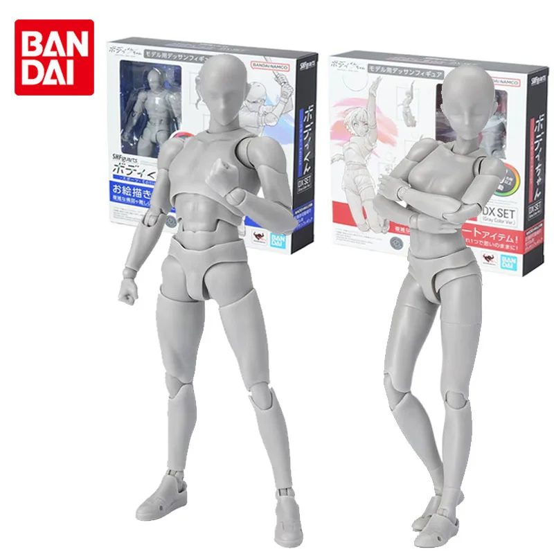 

Bandai S.H.Figuarts Men Women Art Element Primitive Body Sports Edition DX SET (Gray Color Ver.) Anime Action Figure Kids Toys