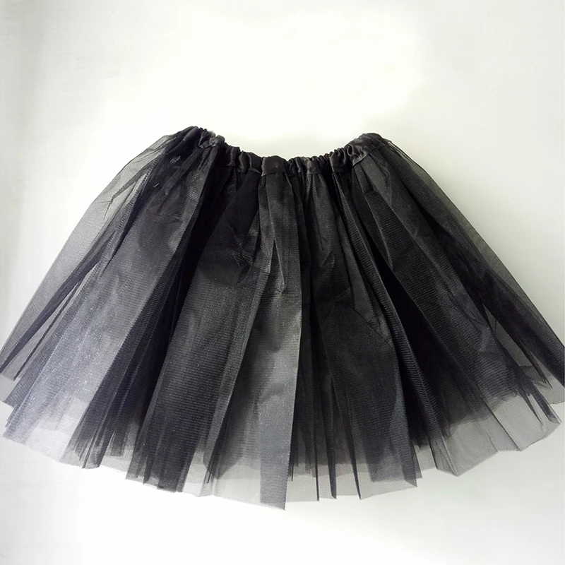Adult Tutu Black Mini Tutu Skirt Elastic Waist Tulle Mini Skirt