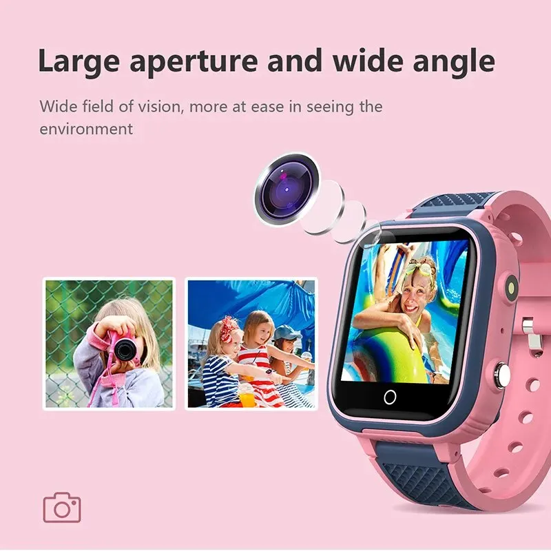 어린이 학생용 스마트 워치 카메라, GPS, 와이파이, IP67 방수, 스마트 워치, 화상 통화 모니터, 위치 추적기, 전화 시계, 4G