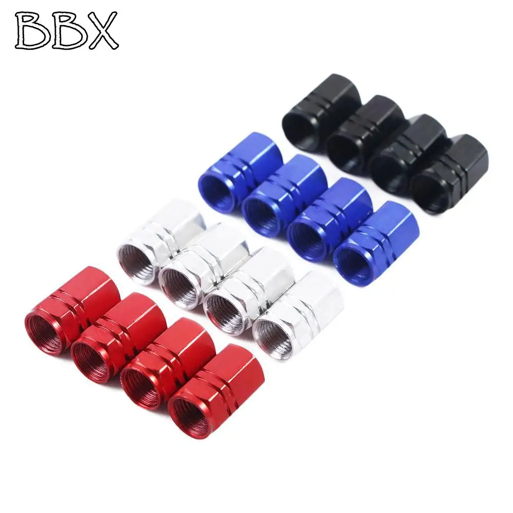 

4 PCS New Universal Aluminum Alloy Colorful Car Tire Valve Cover Tire Cover Dust Cover Auto Accessories