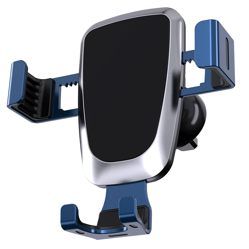 

Автомобильный держатель для телефона, алюминиевый держатель для сотового телефона, универсальный держатель для телефона для автомобильного вентиляционного отверстия, вращение на 360 градусов, черный, серебристый, синий