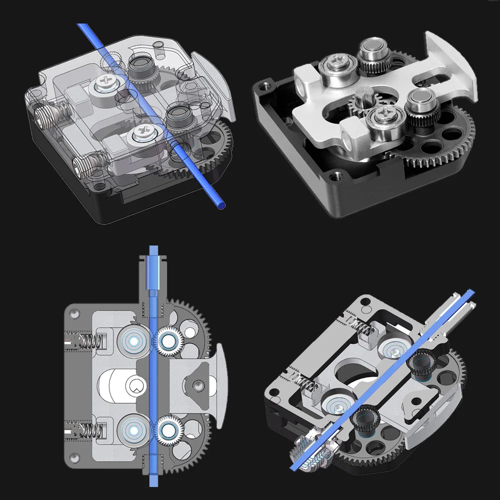 All-metal Extrusora Upgrade Ender v2 Flsun Tratado Termicamente Metal Gear Hrc60 Omgv2s f1 Grupo Peça Impressora 3d Omg V2s - Imagem 4