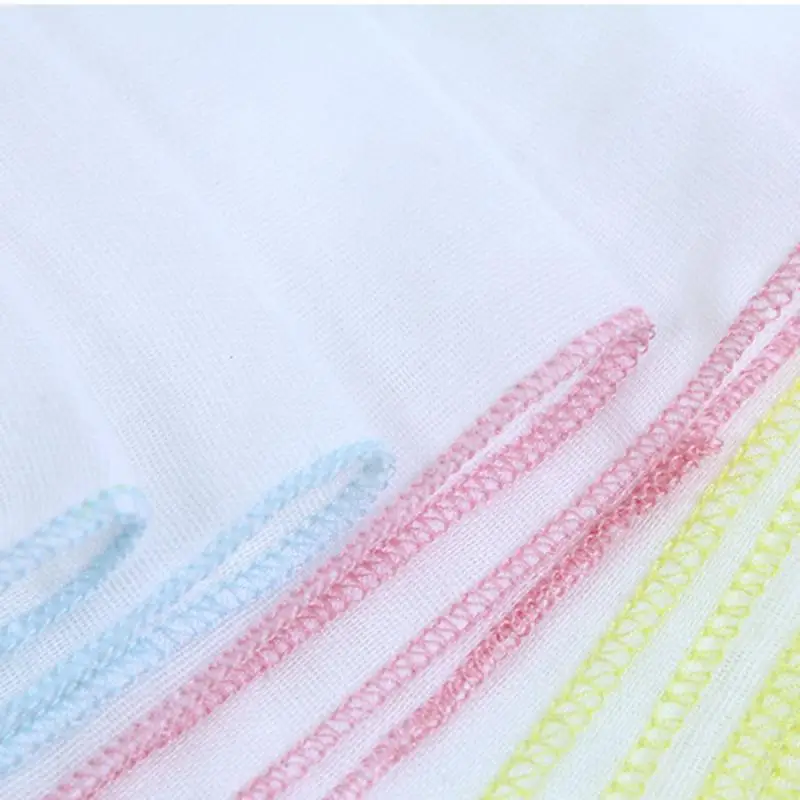 10 Pcs Pure Cotton Baby Saliva Towel White Gauze Cloth Newborn Square Food Grade Cotton Fabric Baby White Gauze Handkerchief