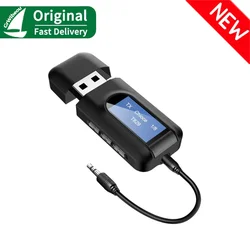 Wireless USB Bluetooth 5.0 Audio Transmitter & Receiver with LCD Display and 3.5MM AUX/RCA Stereo Adapter - Bluetooth v5.0 (BT - 10)