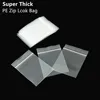 100pcs Extra Thick Transparent PE Zip Lock Bags Plastic Food Pouch Zipper Reusable Small Accessories Storage USB Battery Packing 1