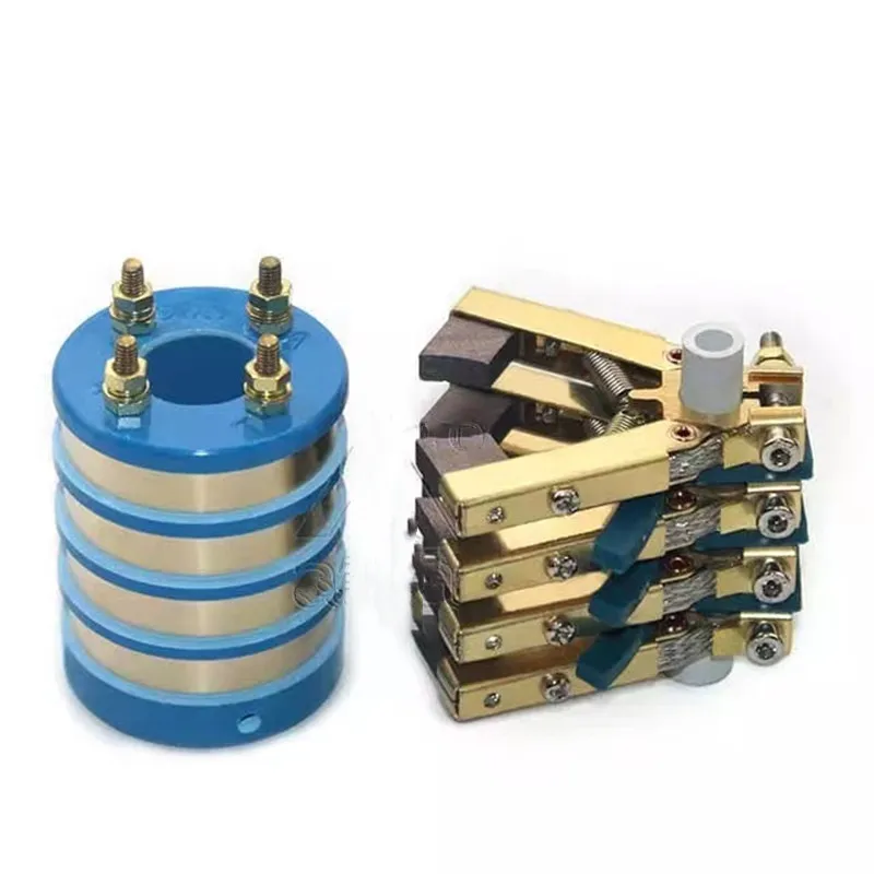 4 Channel  Collector Ring Copper Carbon Brush  Combination Multi - Layer Copper Ring Slip ring Pillowtype Packing Machine temperature inspection instrument 8 64 channel recorder multi channel temperature tester multi point temperature collector