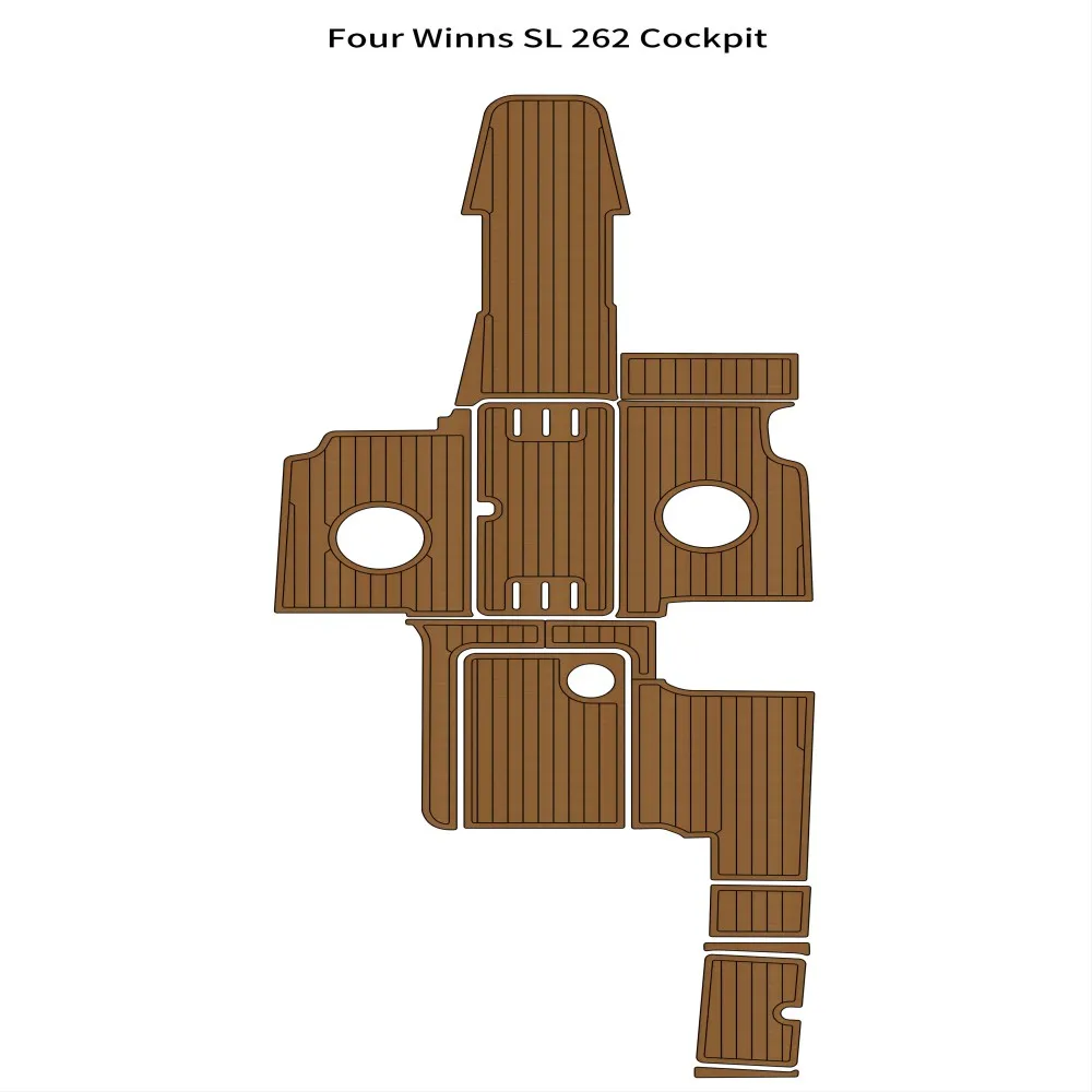 Four Winns SL 262 Cockpit Boat EVA Faux Teak Deck Floor Pad Flooring Mat SeaDek MarineMat Gatorstep Style Self Adhesive