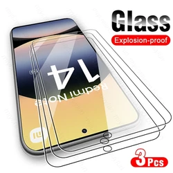 3 - Pack Premium 9H Tempered Glass Screen Protector - Redmi Note 14 4G (Transparent - 3PCS)