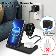  3 in 1 15W Fast Wireless Charger Charging Dock Station For iPhone 14 13 12 11 Pro MAX XR X 8 Apple Watch 8 7 6 SE AirPods Pro 
