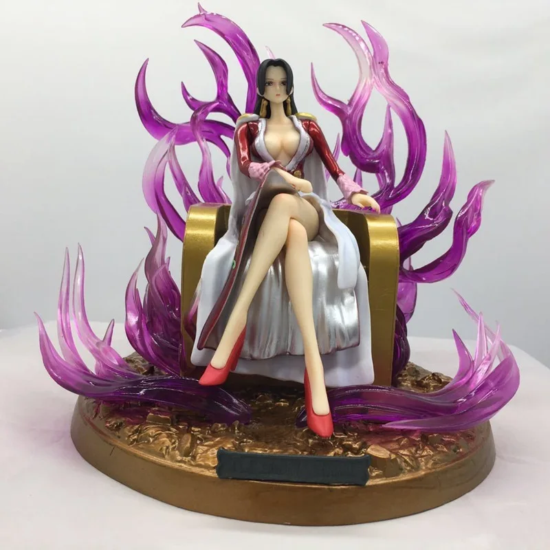 

18cm Anime One Piece Boa Hancock Figure Throne Empress Sitting Lady Action Figurine Pvc Model Delicate Decoration Statue Gifts