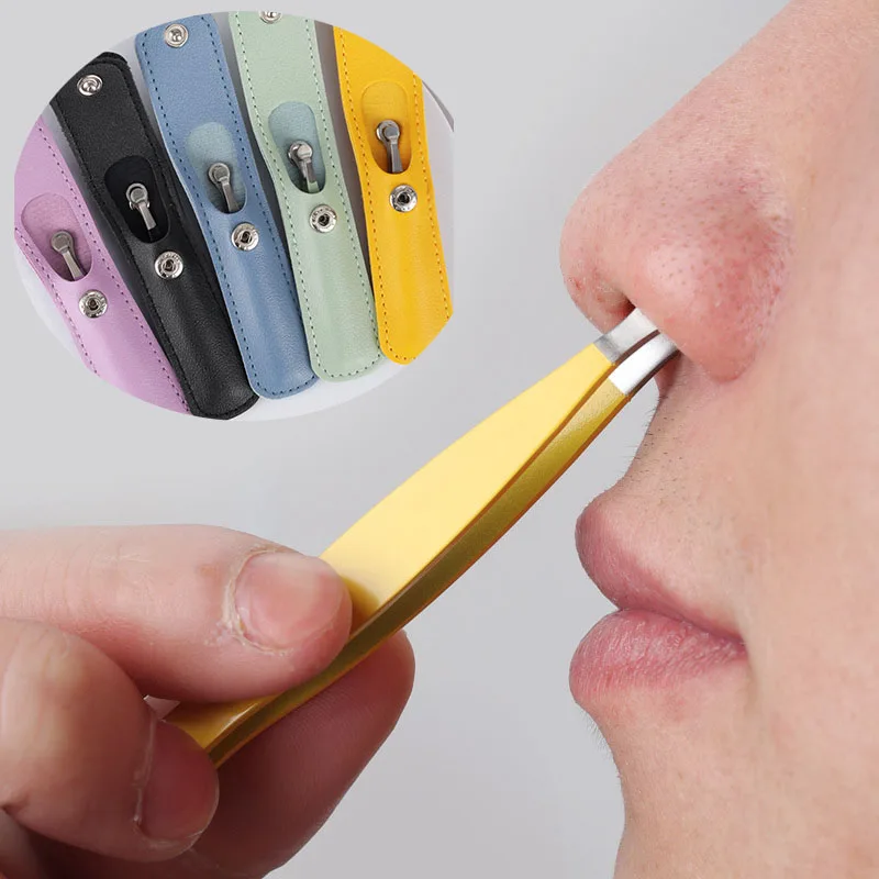 Multipurpose Stainless Steel Press Nose Hair Trimmer Tweezers Can Trim