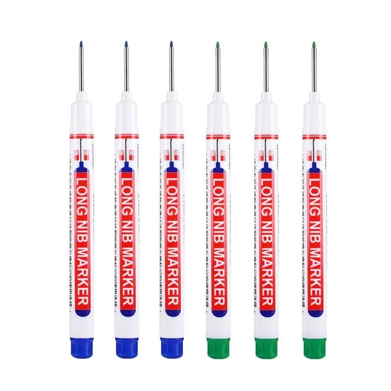 6-Piece Multi-Color Deep Hole Marker Set for Woodworking and Decoration