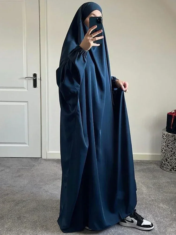 

Women Hooded Abaya Muslim Prayer Garment Khimar Hijab Dress Arabic Overhead Kaftan Robe Eid Ramadan Niqab Gown Islamic Clothes