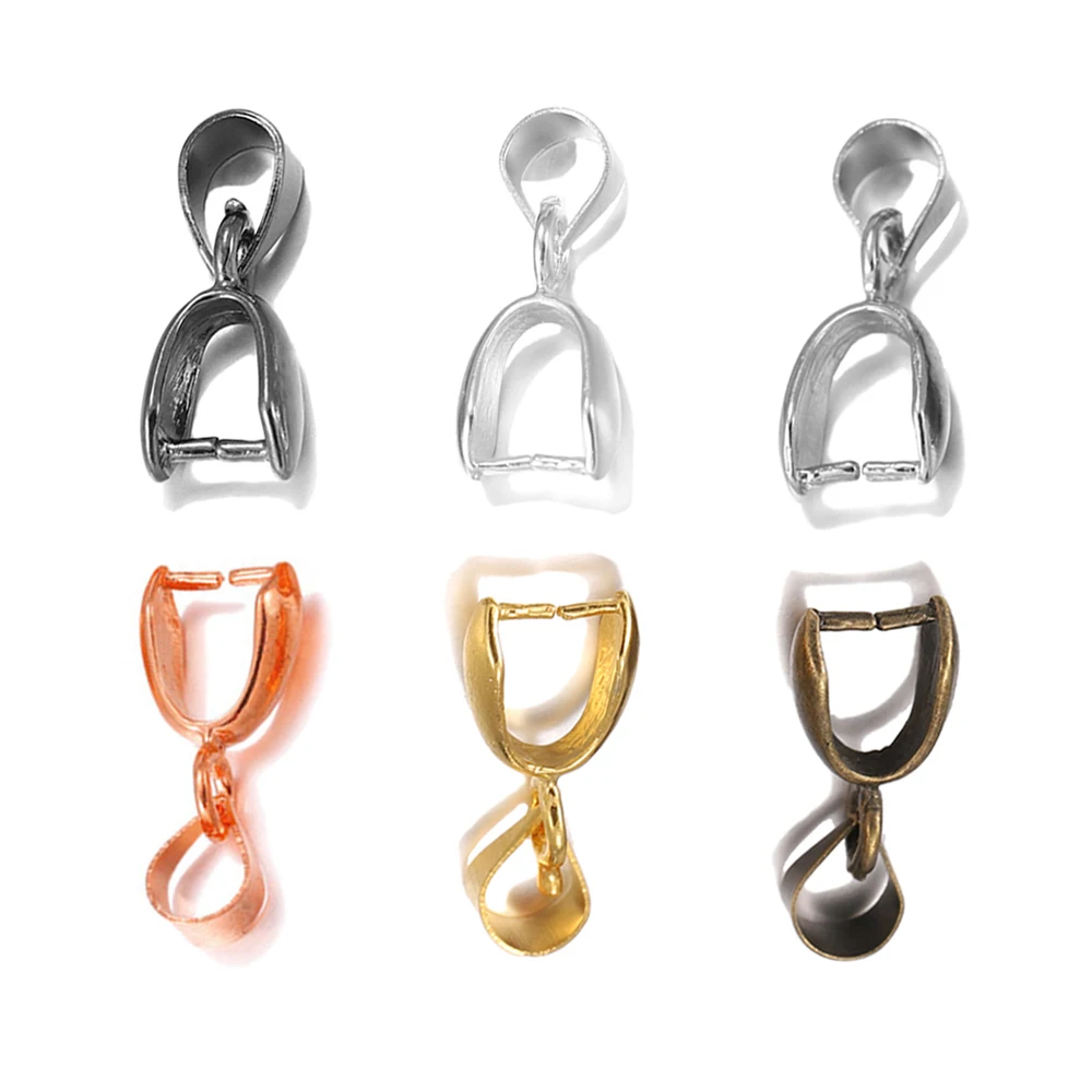 102050PcsGoldColorCopperPendantClaspsPinchClipBailHook