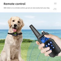 Electric Dog Training Collar Rechargeable Anti Barking Shock Vibration Collar Waterproof Trainer for All Dogs Pet with Clicker 3