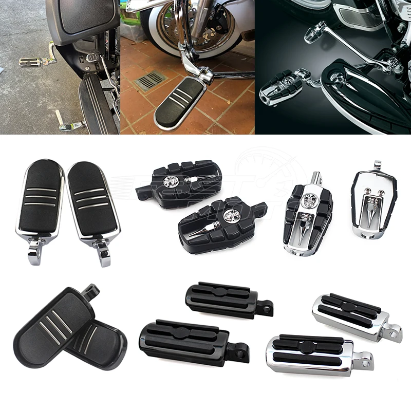 

Highway Engine Crash Bar Guard Rear Passenger Footpegs Pegs 10mm Footrest For Harley Touring Road King Street Electra Glide FLHX