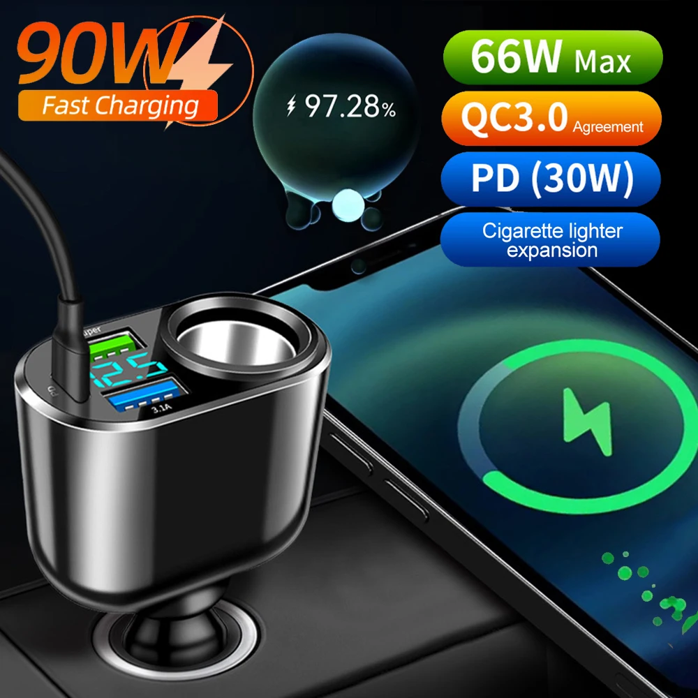 Car Charger QC3.0 Type C Flash Charge